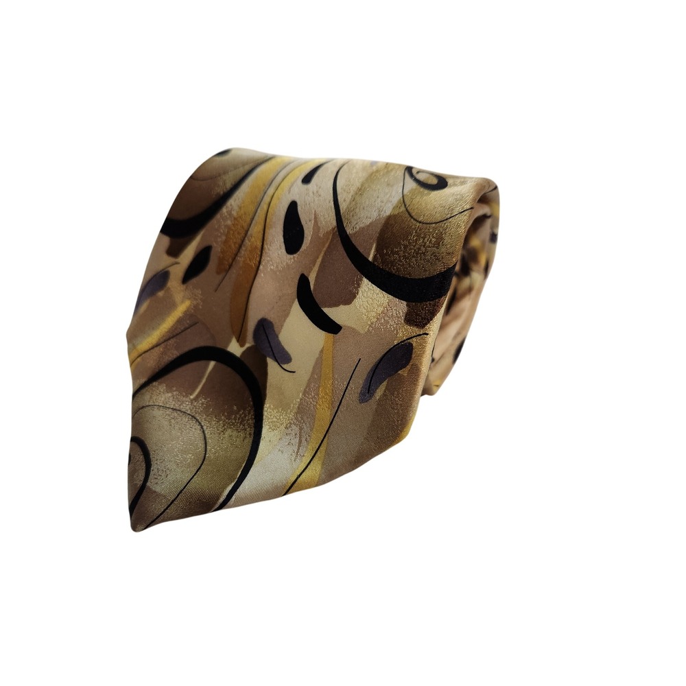 J. Garcia Modern Furniture Collection Fifty Mens Silk Tie Tan Brown 3.75 x 60